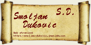 Smoljan Duković vizit kartica